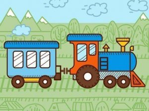 Trains For Kids Coloring Online Game