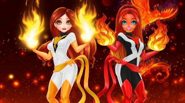 Princess Flame Phoenix Dress Up Game