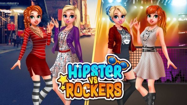 Hipsters vs Rockers Fashion Game