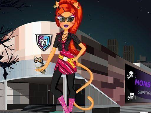 Monster High Toralei Stripe Shopping Dressup Game
