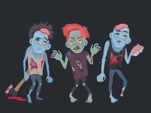 Zombies And Skeletons Coloring Online Game